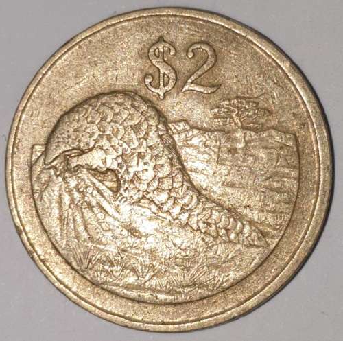 1997 - 2 DOLLAR - $2 COIN - ZIMBABWE - (Copper-Nickel)